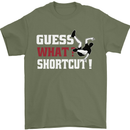 Parkour Shortcut Mens T-Shirt 100% Cotton Military Green
