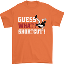Parkour Shortcut Mens T-Shirt 100% Cotton Orange