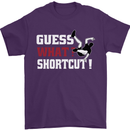 Parkour Shortcut Mens T-Shirt 100% Cotton Purple