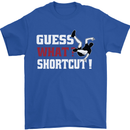 Parkour Shortcut Mens T-Shirt 100% Cotton Royal Blue