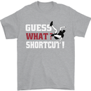 Parkour Shortcut Mens T-Shirt 100% Cotton Sports Grey