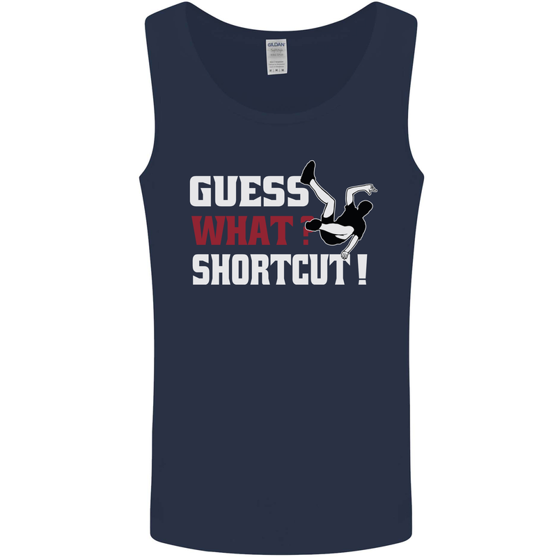 Parkour Shortcut Mens Vest Tank Top Navy Blue