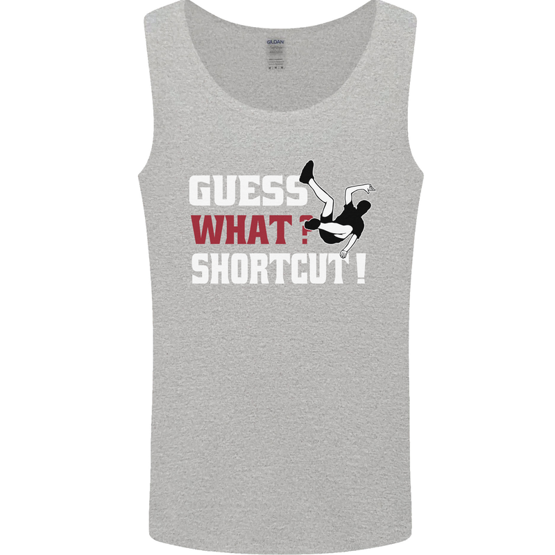 Parkour Shortcut Mens Vest Tank Top Sports Grey