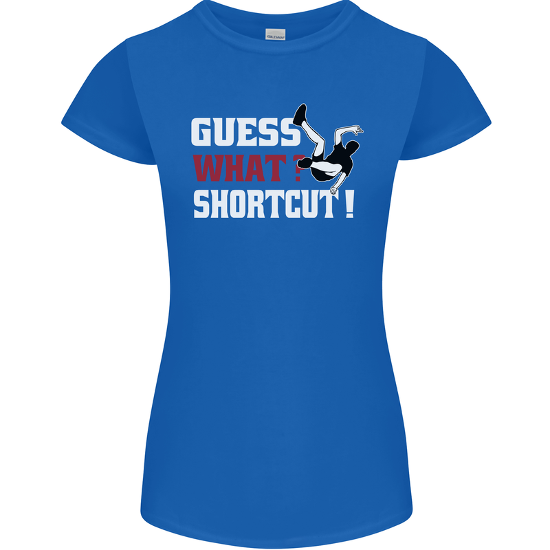 Parkour Shortcut Womens Petite Cut T-Shirt Royal Blue