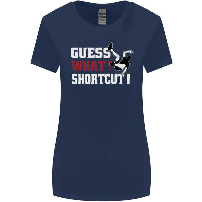 Parkour Shortcut Womens Wider Cut T-Shirt Navy Blue