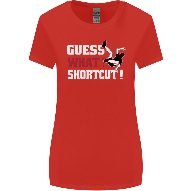 Parkour Shortcut Womens Wider Cut T-Shirt Red