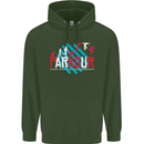 Parkour the Art of Movement Childrens Kids Hoodie Forest Green