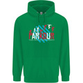 Parkour the Art of Movement Childrens Kids Hoodie Irish Green
