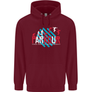 Parkour the Art of Movement Childrens Kids Hoodie Maroon