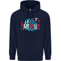 Parkour the Art of Movement Childrens Kids Hoodie Navy Blue