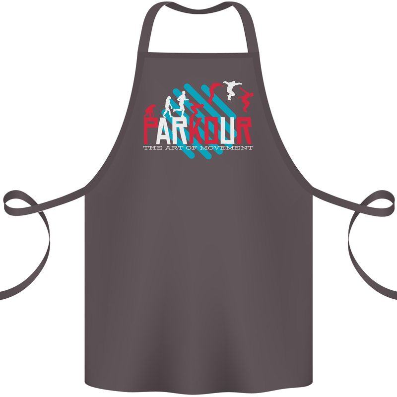 Parkour the Art of Movement Cotton Apron 100% Organic Dark Grey