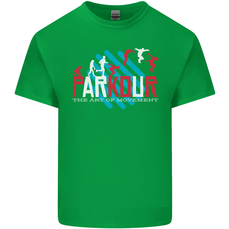 Parkour the Art of Movement Kids T-Shirt Childrens Irish Green