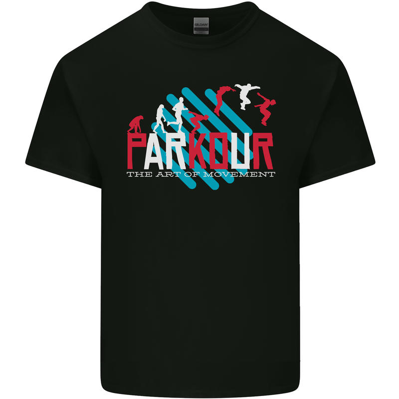Parkour the Art of Movement Mens Cotton T-Shirt Tee Top Black