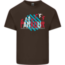 Parkour the Art of Movement Mens Cotton T-Shirt Tee Top Dark Chocolate