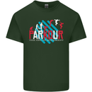 Parkour the Art of Movement Mens Cotton T-Shirt Tee Top Forest Green