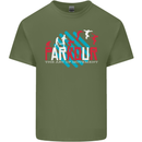 Parkour the Art of Movement Mens Cotton T-Shirt Tee Top Military Green