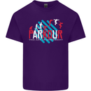 Parkour the Art of Movement Mens Cotton T-Shirt Tee Top Purple