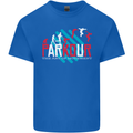 Parkour the Art of Movement Mens Cotton T-Shirt Tee Top Royal Blue