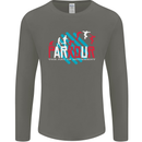 Parkour the Art of Movement Mens Long Sleeve T-Shirt Charcoal