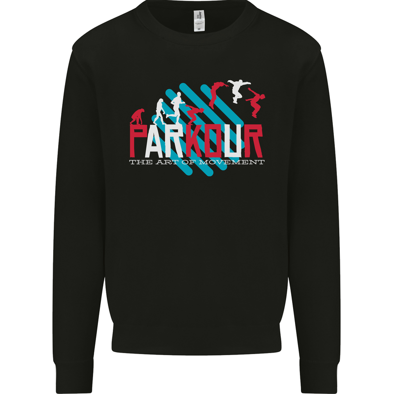 Parkour the Art of Movement Mens Sweatshirt Jumper Black