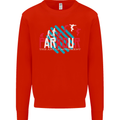 Parkour the Art of Movement Mens Sweatshirt Jumper Bright Red