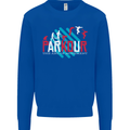 Parkour the Art of Movement Mens Sweatshirt Jumper Royal Blue