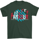 Parkour the Art of Movement Mens T-Shirt 100% Cotton Forest Green