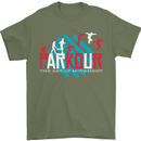 Parkour the Art of Movement Mens T-Shirt 100% Cotton Military Green