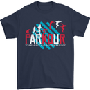 Parkour the Art of Movement Mens T-Shirt 100% Cotton Navy Blue