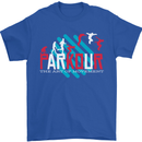 Parkour the Art of Movement Mens T-Shirt 100% Cotton Royal Blue