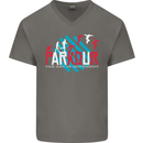 Parkour the Art of Movement Mens V-Neck Cotton T-Shirt Charcoal