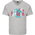 Parkour the Art of Movement Mens V-Neck Cotton T-Shirt Sports Grey