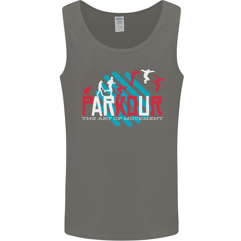 Parkour the Art of Movement Mens Vest Tank Top Charcoal