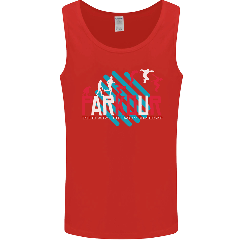 Parkour the Art of Movement Mens Vest Tank Top Red