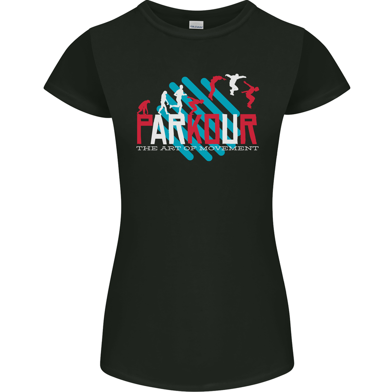 Parkour the Art of Movement Womens Petite Cut T-Shirt Black