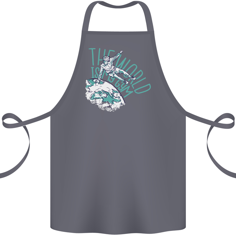Parkour the World is My Gym Cotton Apron 100% Organic Steel