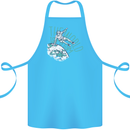 Parkour the World is My Gym Cotton Apron 100% Organic Turquoise