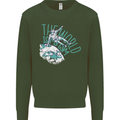 Parkour the World is My Gym Kids Sweatshirt Jumper Forest Green