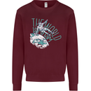 Parkour the World is My Gym Kids Sweatshirt Jumper Maroon