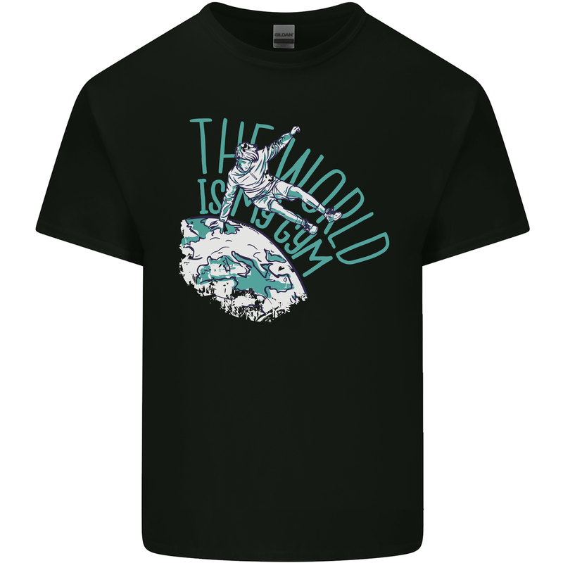Parkour the World is My Gym Kids T-Shirt Childrens Black