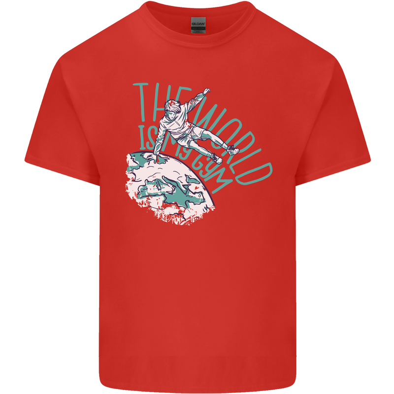 Parkour the World is My Gym Kids T-Shirt Childrens Red