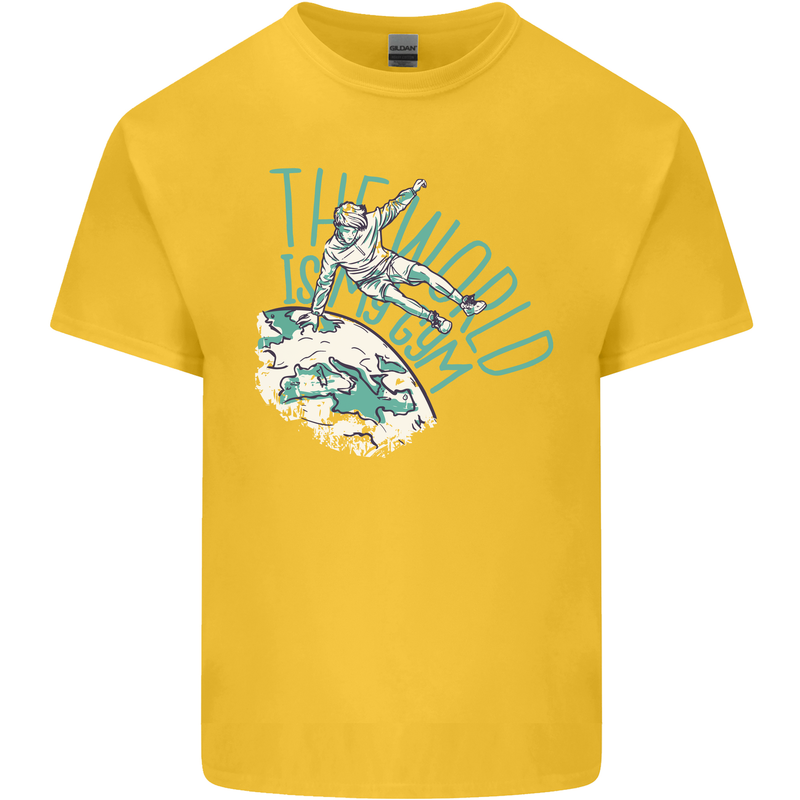 Parkour the World is My Gym Kids T-Shirt Childrens Yellow