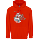 Parkour the World is My Gym Mens 80% Cotton Hoodie Bright Red