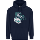 Parkour the World is My Gym Mens 80% Cotton Hoodie Navy Blue