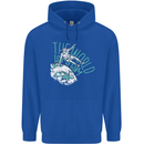 Parkour the World is My Gym Mens 80% Cotton Hoodie Royal Blue