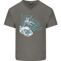 Parkour the World is My Gym Mens V-Neck Cotton T-Shirt Charcoal
