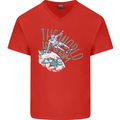 Parkour the World is My Gym Mens V-Neck Cotton T-Shirt Red