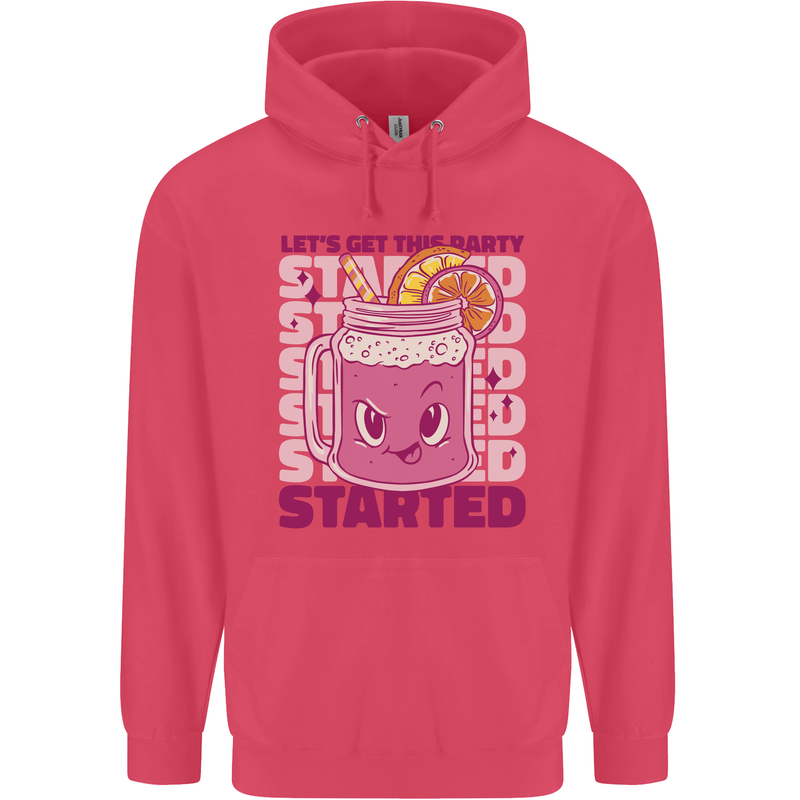 Party Started Alcohol Beer Hen Doo Stag Do Childrens Kids Hoodie Heliconia