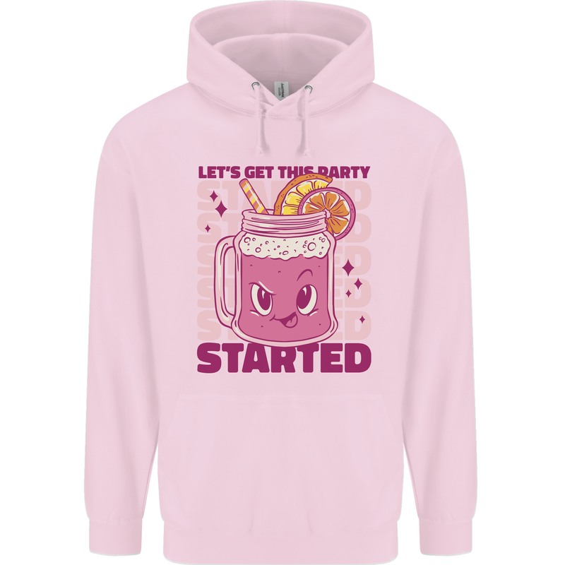 Party Started Alcohol Beer Hen Doo Stag Do Childrens Kids Hoodie Light Pink