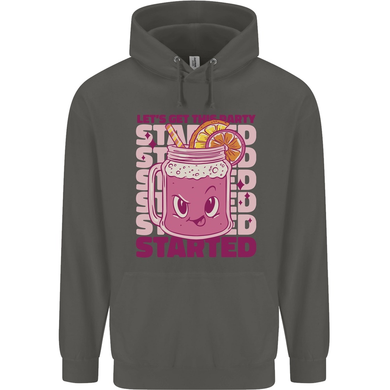 Party Started Alcohol Beer Hen Doo Stag Do Childrens Kids Hoodie Storm Grey